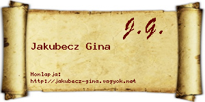 Jakubecz Gina névjegykártya